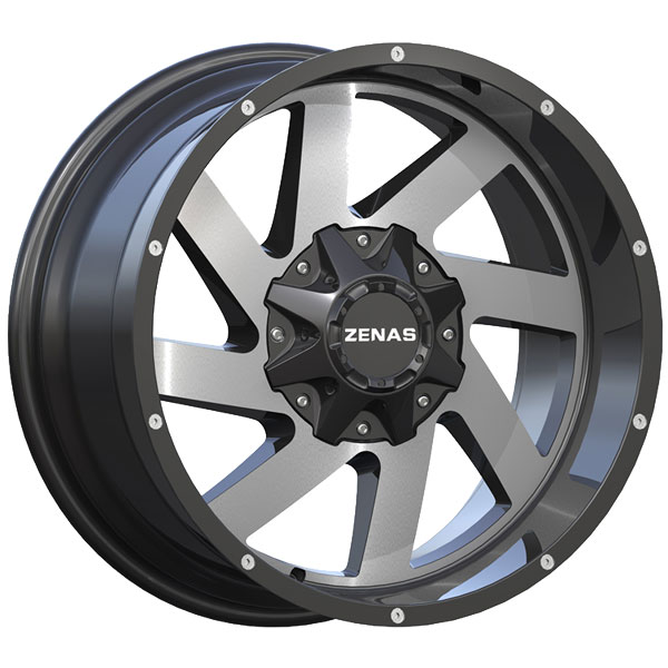 Zenas ZW12 Black with Machined Face Center Cap