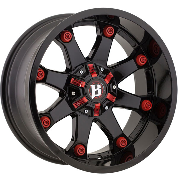 Ballistic Beast 581 Gloss Black with Red Accents