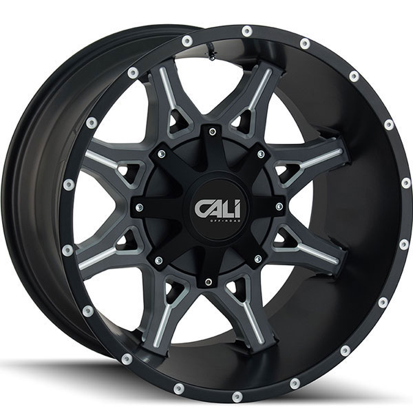 Cali Offroad Obnoxious 9107 Satin Black with Milled Spokes