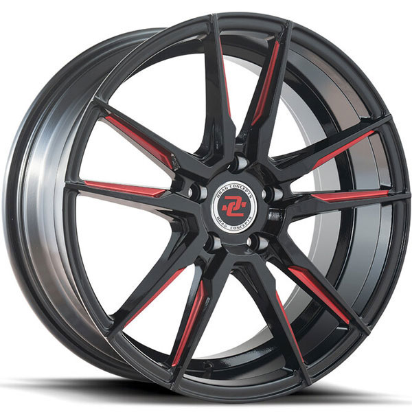 Drag Concepts R29 Gloss Black with Machined Red Tips