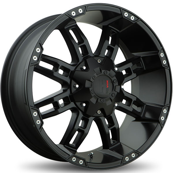 Havok Off-Road H103 Gloss Black with Milled Rivets
