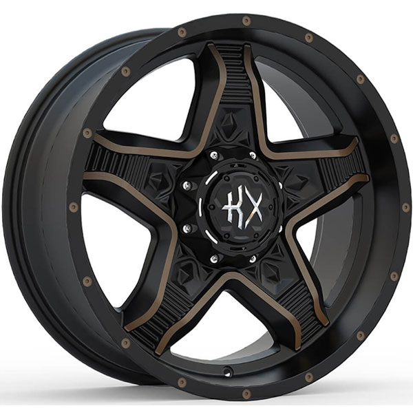 KX Offroad KX14 Matte Black with Machined Face and Bronze Tint
