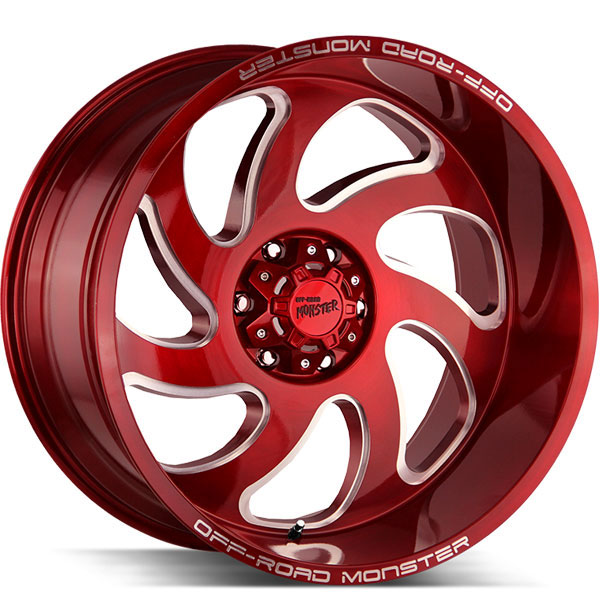 Off-Road Monster M07 Candy Apple Red with Milled Spokes