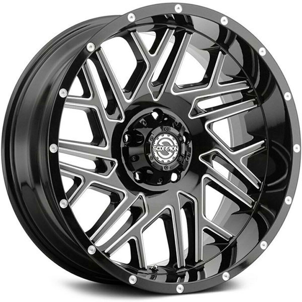 Scorpion Off-Road SC-29 Gloss Black with Milled Spokes