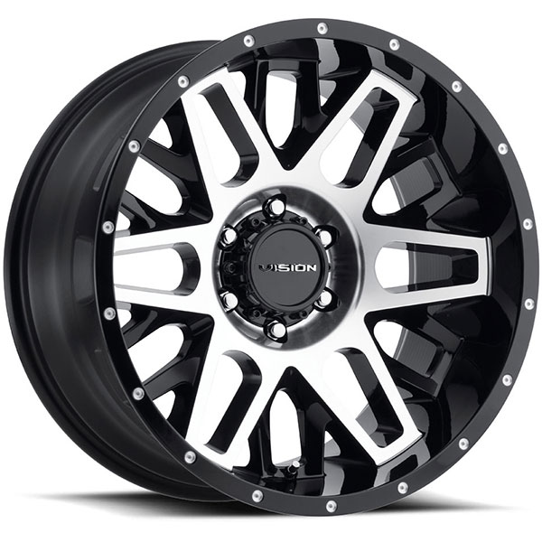 Vision 388 Shadow Gloss Black with Machined Face