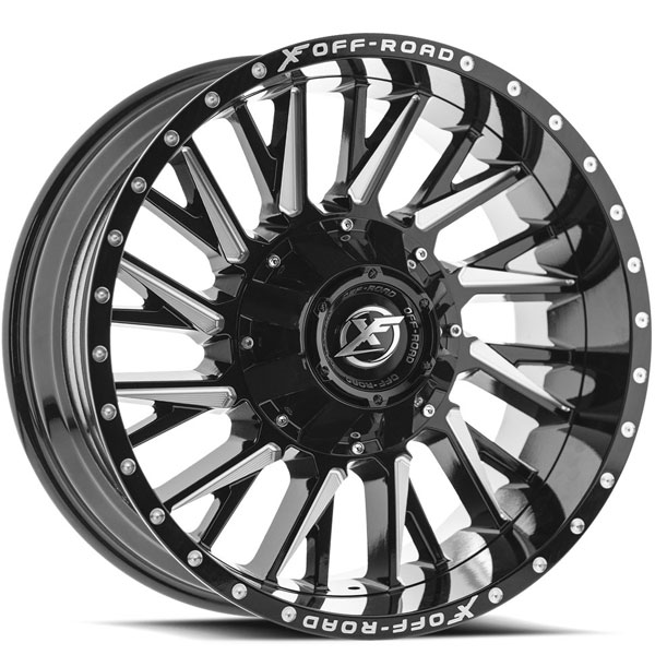 XF Off-Road XF-226 Gloss Black with Milled Spokes